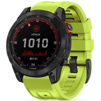 Garmin Fenix 3 / 3 HR / 5X / 5X Plus / 6X / 6X Pro / 7X, szilikon pótszíj, állítható, TP IconBand, lime kép