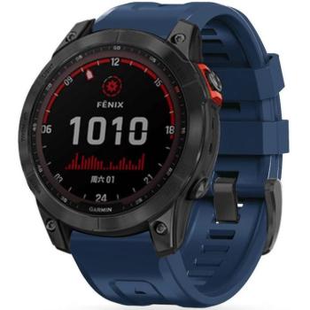 Garmin Fenix 3 / 3 HR / 5X / 5X Plus / 6X / 6X Pro / 7X, szilikon pótszíj, állítható, TP IconBand, sötétkék kép