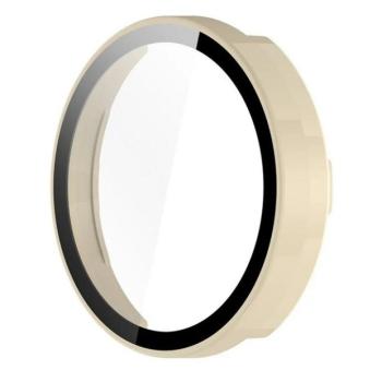 Garmin Lily 2 / Lily 2 Active, Műanyag védőkeret, kijelzővédő üveggel, közepesen ütésálló, szíj nélkül, krém kép