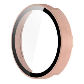 Garmin Lily 2 / Lily 2 Active, Műanyag védőkeret, kijelzővédő üveggel, közepesen ütésálló, szíj nélkül, rózsaszín kép