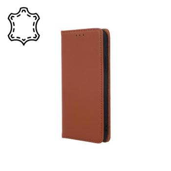 Geniune Leather Smart Pro könyvtok iPhone 16 Plus - barna kép