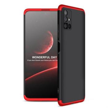 GKK 360 Protection tok Első és hátsó tok az egész testet fedő Samsung Galaxy M51 fekete-piros kép