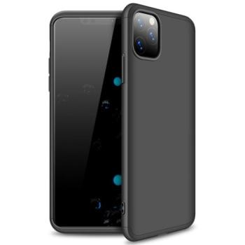GKK műanyag telefonvédő (közepesen ütésálló, 3 részes, szétszedhető, előlap védelem) FEKETE Apple iPhone 11 Pro Max kép