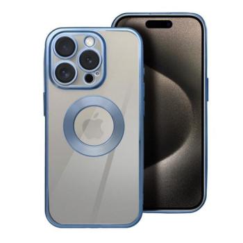 Glam Apple iPhone 16 Pro Max szilikon tok kameravédő-lencsével, kék kép