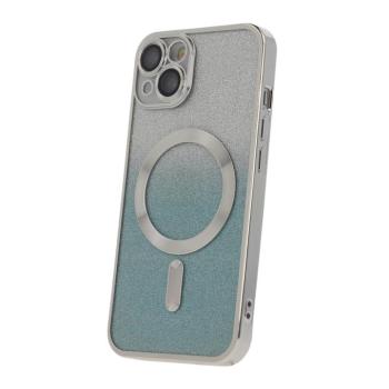 Glitter Chrome MagSafe-kompatibilis tok iPhone 12 - kék-ezüst színű kép