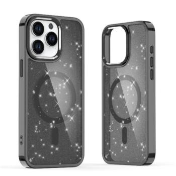 Glitter MagSafe tok iPhone 16 Plus - fekete csillogós kép