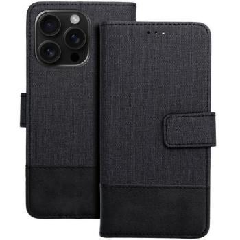 Gomma Apple iPhone 17e / iPhone 16e flip/oldalra nyíló tok kártyatartó résszel, fekete kép