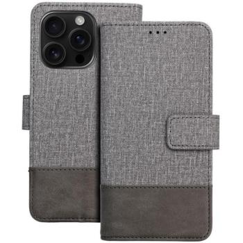 Gomma Apple iPhone 17e / iPhone 16e flip/oldalra nyíló tok kártyatartó résszel, szürke kép