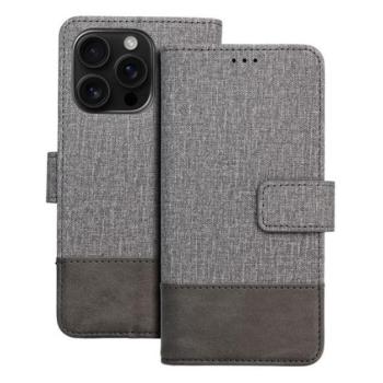 Gomma iPhone 16 flip/oldalra nyíló tok kártyatartó résszel, szürke kép