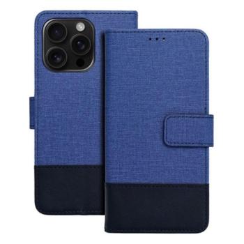 Gomma iPhone 16 Plus flip/oldalra nyíló tok kártyatartó résszel, kék kép