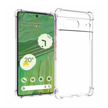 Google Pixel 7, Szilikon tok, közepesen ütésálló, légpárnás sarok, átlátszó kép