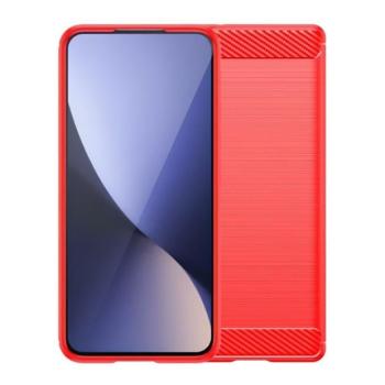 Google Pixel 8a, közepesen ütésálló, szálcsiszolt, karbon minta, piros kép