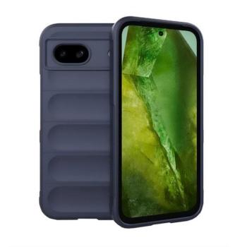 Google Pixel 8a, Szilikon tok, közepesen ütésálló, 3D minta, sötétkék kép