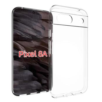 Google Pixel 8a vékony szilikon hátlap, Átlátszó kép