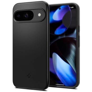 Google Pixel 9 / 9 Pro, Műanyag hátlap védőtok, Spigen Thin Fit, fekete kép