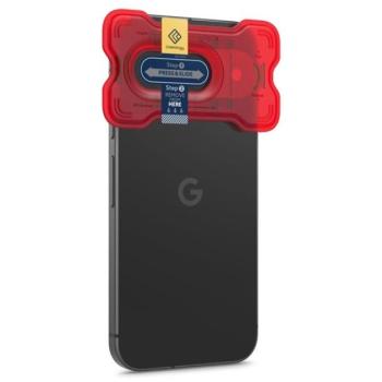 Google Pixel 9 Pro, Kamera lencsevédő fólia, ütésálló fólia, Tempered Glass (edzett üveg), Spigen Caseology Snap Fit, Clear, 2 db / csomag kép