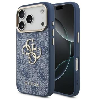 Guess 4G Big 4G Classic Logo Apple iPhone 17 Pro Max hátlap tok, kék-ezüst kép