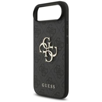 GUESS 4G BIG LOGO szilikon telefonvédő (ütésállóság, bőr hatású hátlap) FEKETE Apple iPhone Air kép