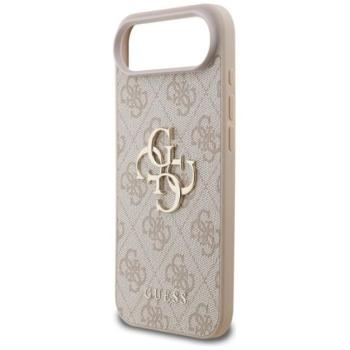 GUESS 4G BIG LOGO szilikon telefonvédő (ütésállóság, bőr hatású hátlap) RÓZSASZÍN Apple iPhone Air kép