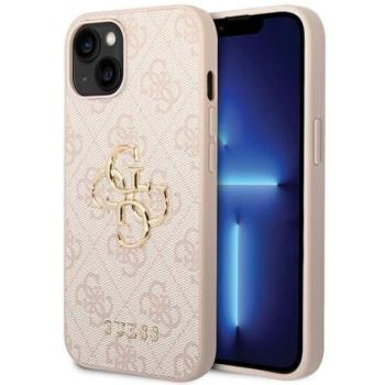 Guess 4G Big Metal Logo Apple iPhone 15 hátlap tok, rózsaszín kép