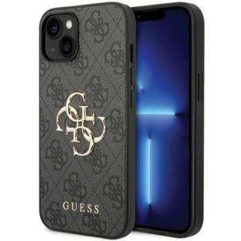 Guess 4G Big Metal Logo Apple iPhone 15 Plus hátlap tok, szürke kép