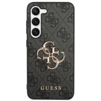 GUESS 4G BIG METAL LOGO műanyag telefonvédő (ütésállóság, bőr hatású hátlap) FEKETE Samsung Galaxy S24 Plus (SM-S926) kép