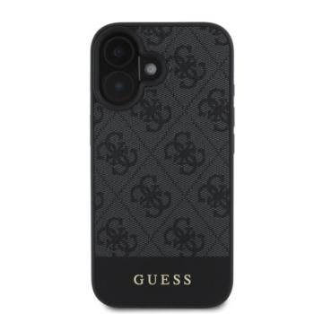 Guess 4G Bottom Stripe Apple iPhone 16 hátlap tok, szürke GUHCP16SG4GLGR kép