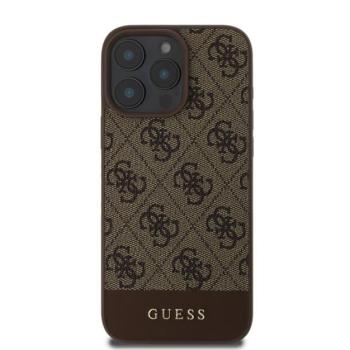 Guess 4G Bottom Stripe Apple iPhone 16 Pro Max hátlap tok, barna GUHCP16XG4GLBR kép
