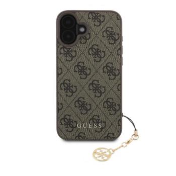Guess 4G Charm Apple iPhone 16 Plus Tone on Tone hátlap tok, barna kép