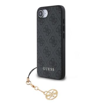 Guess 4G Charm iPhone 16e kemény hátlap tok, szürke kép