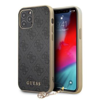 Guess 4G Charms Apple iPhone 12/12 Pro hátlap tok, szürke kép