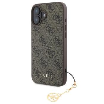 Guess 4G Charms Collection iPhone 16 kemény hátlap tok, barna kép