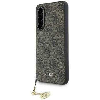 GUESS 4G CHARMS műanyag telefonvédő (textil hátlap, telefondísz) BARNA Samsung Galaxy A56 5G (SM-A566) kép