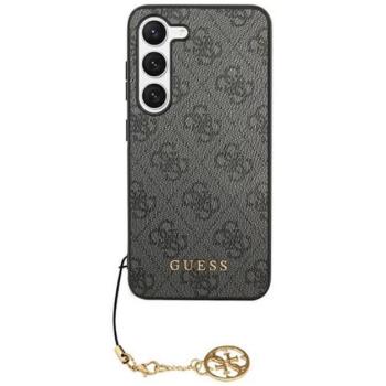 GUESS 4G CHARMS műanyag telefonvédő (textil hátlap, telefondísz) SZÜRKE Samsung Galaxy S24 Ultra (SM-S928) kép