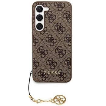 Guess 4G Charms Samsung Galaxy S24 szilikon tok, barna kép