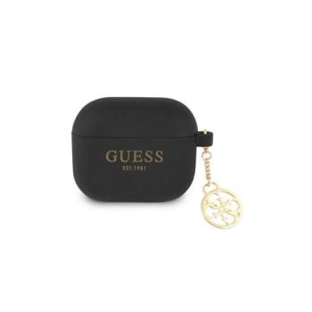 Guess 4G Charms Silicone Apple Airpods tok, fekete kép