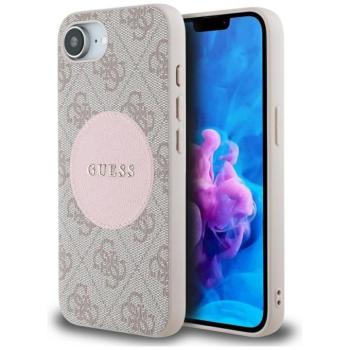 Guess 4G Circle Classic Logo Apple iPhone 16e MagSafe tok, rózsaszín kép