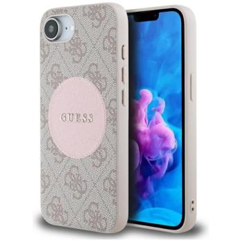 Guess 4G Circle Classic Logo Apple iPhone 17e / iPhone 16e MagSafe tok, rózsaszín kép