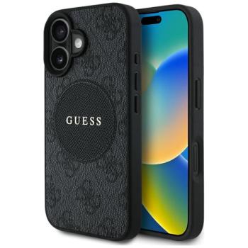 Guess 4G Circle Classic Logo iPhone 16 MagSafe hátlap tok, fekete kép