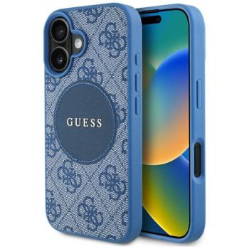 Guess 4G Circle Classic Logo iPhone 16 MagSafe hátlap tok, kék kép