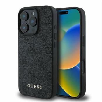 Guess 4G Classic Apple iPhone 16 Pro Max hátlap tok, fekete/barna GUHCP16XG4GFGR kép