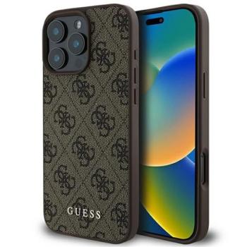 Guess 4G Classic iPhone 16 Pro Max kemény hátlap tok, barna GUHCP16XG4GFBR kép