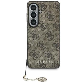 Guess 4G Classic Logo Charm Samsung Galaxy S26 mágneses tok, MagSafe, barna kép