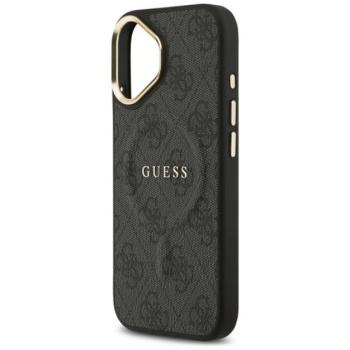 GUESS 4G CLASSIC LOGO szilikon telefonvédő (ütésállóság, bőr hatású hátlap) FEKETE Apple iPhone 17 kép