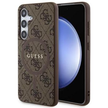 Guess 4G Collection Leather Metal Logo S24 (S921) MagSafe tok, barna GUHMS24SG4GFRW kép