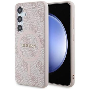 Guess 4G Collection Leather Metal Logo S24 (S921) MagSafe tok, rózsaszín GUHMS24SG4GFRP kép