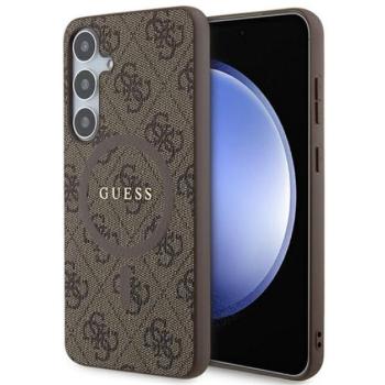 Guess 4G Collection Leather Metal Logo S24+ (S926) MagSafe tok, barna GUHMS24MG4GFRW kép
