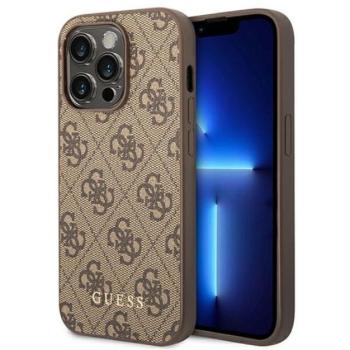 Guess 4G Metal Gold Apple iPhone 14 Pro hátlap tok , barna kép