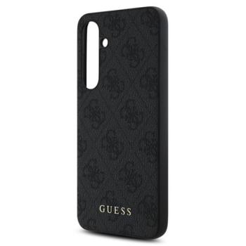 GUESS 4G METAL GOLD LOGO műanyag telefonvédő (textil hátlap) SÖTÉTSZÜRKE Samsung Galaxy S24 FE (SM-S721) kép