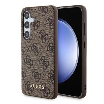 Guess 4G Metal Gold Logo Samsung Galaxy A35 hátlap tok, barna, GUOHCSA35G4GFBR kép
